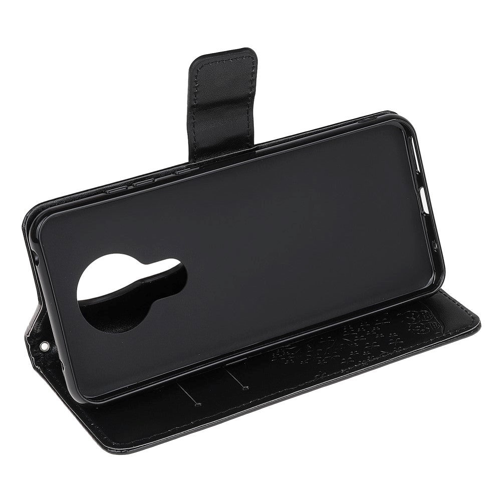 Nokia 5.3 PU Skinn Flip Deksel m. Lommebok - Ugler i Tre Sort