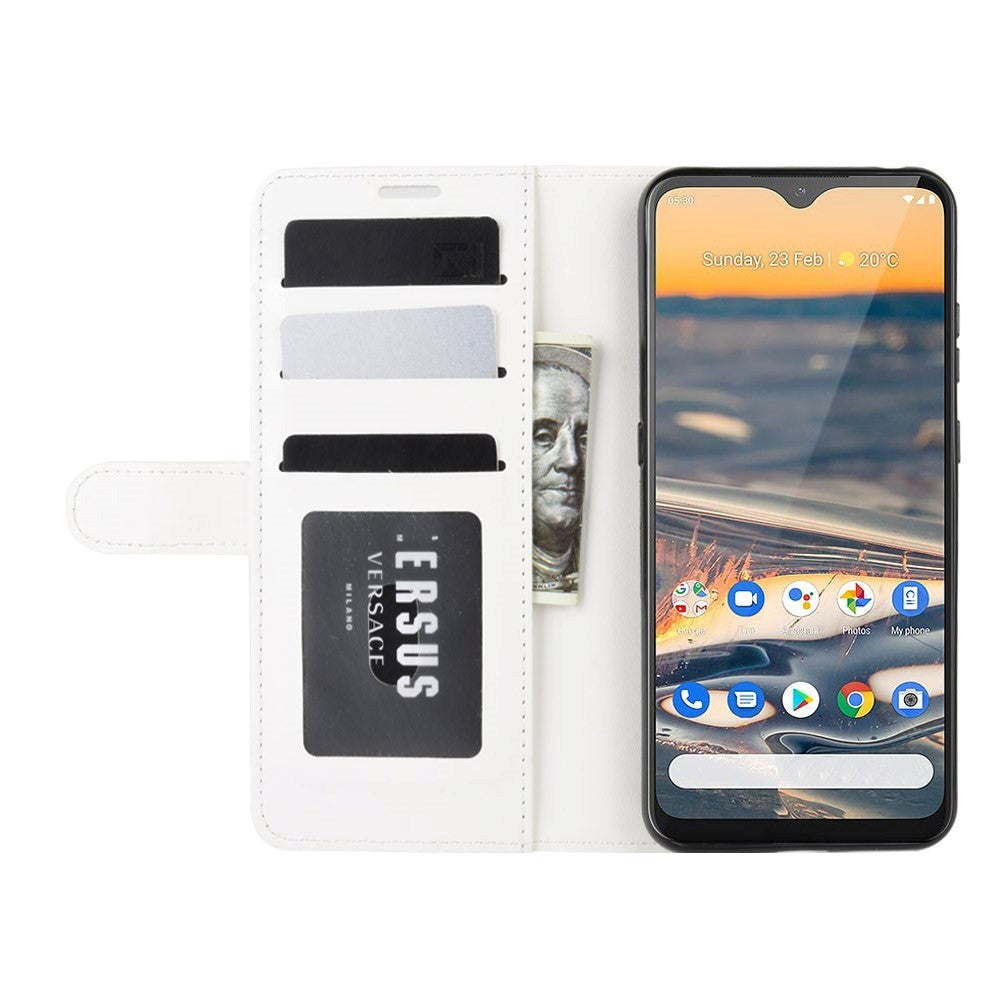 Nokia 5.3 Blankt PU Skinndeksel m. Lommebok Hvit