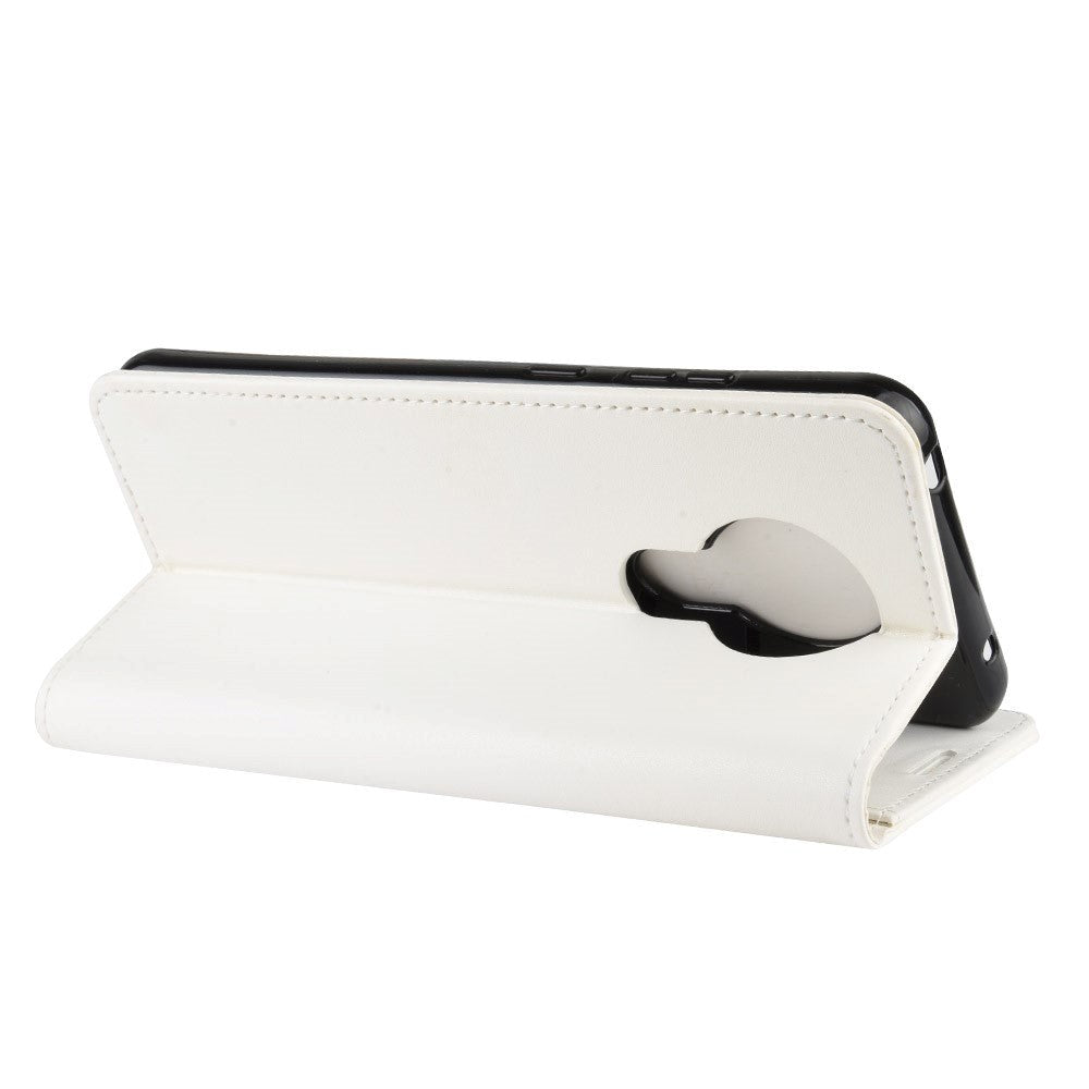 Nokia 5.3 Blankt PU Skinndeksel m. Lommebok Hvit