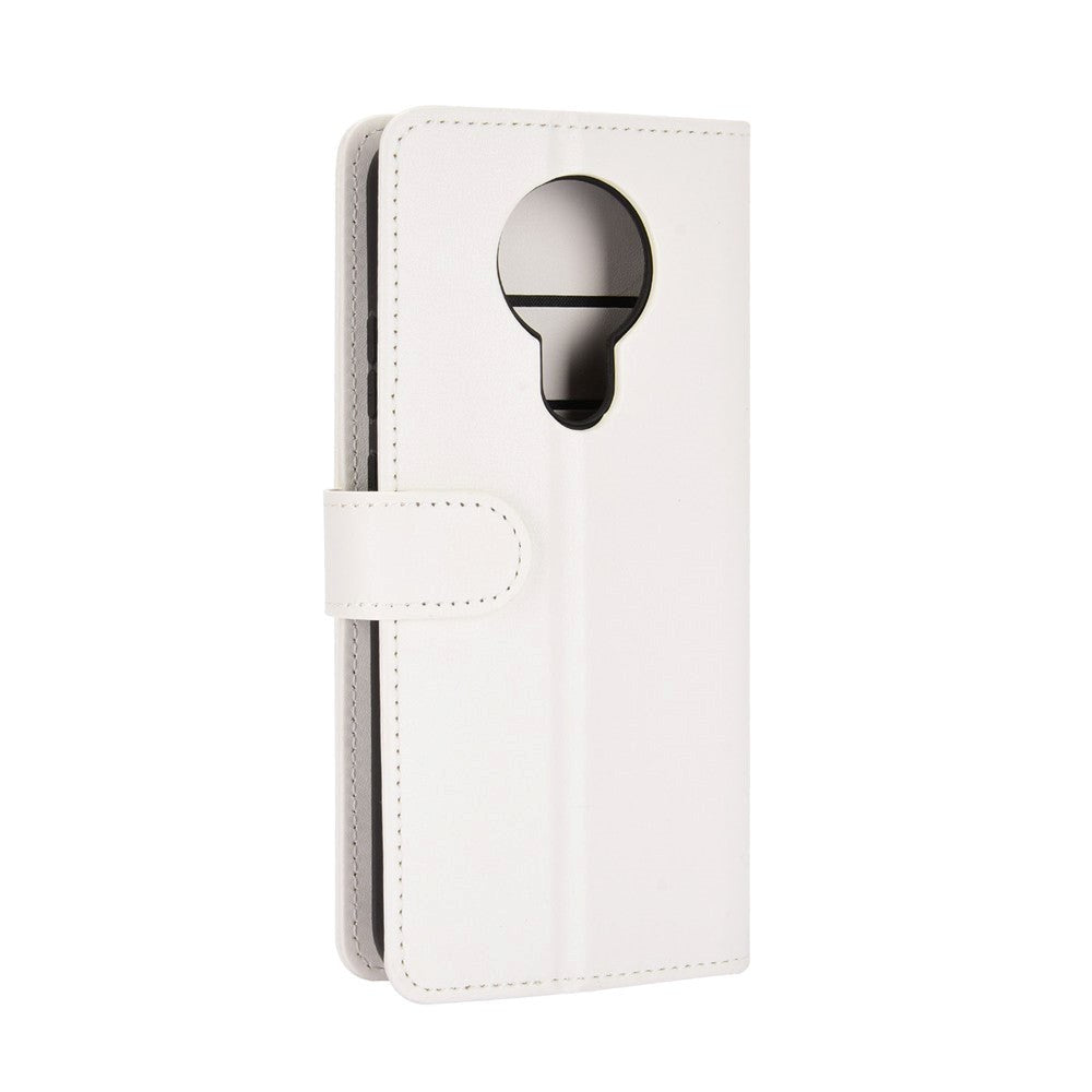 Nokia 3.4 Neutralt PU Skinndeksel m. Lommebok - Hvit