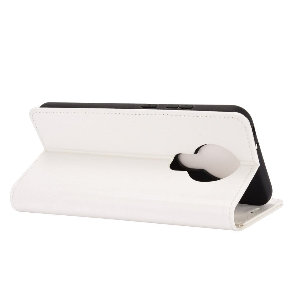 Nokia 3.4 Neutralt PU Skinndeksel m. Lommebok - Hvit