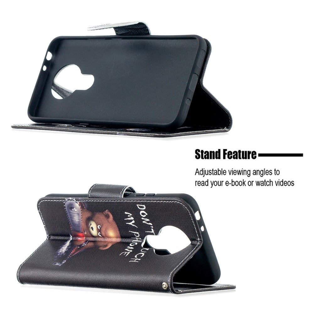 Nokia 3.4 PU Skinndeksel m. Lommebok - Ond Bamse