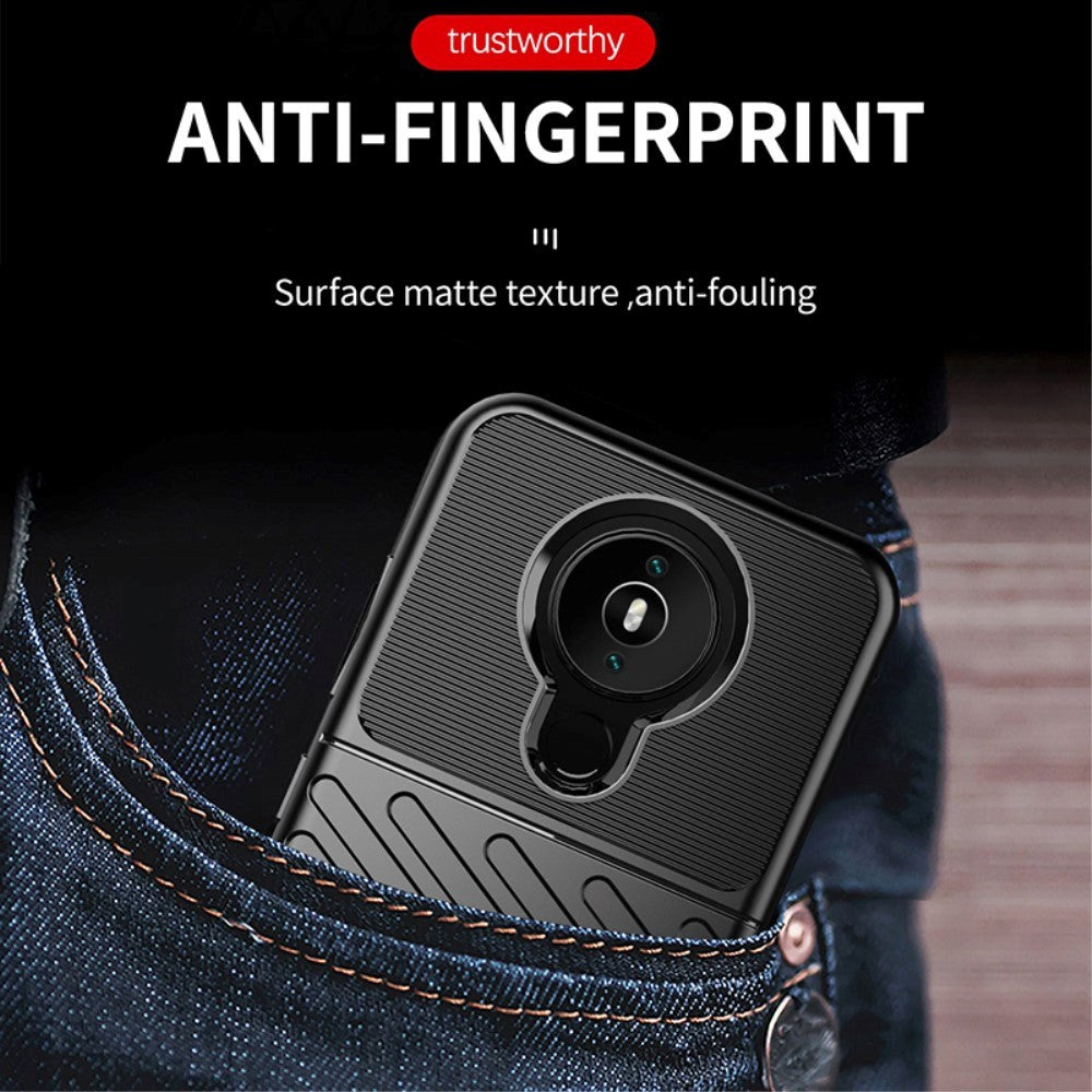 Nokia 1.4 Thunder Series Twill Plastik Bakdeksel - Svart