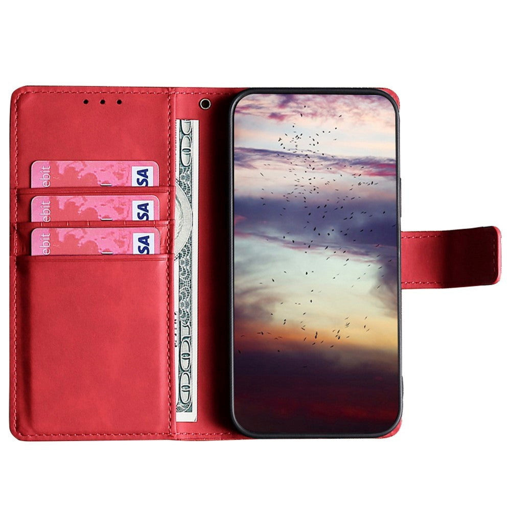 TCL 20L Flip Deksel med Krokodilleskinn Utseende - Rød