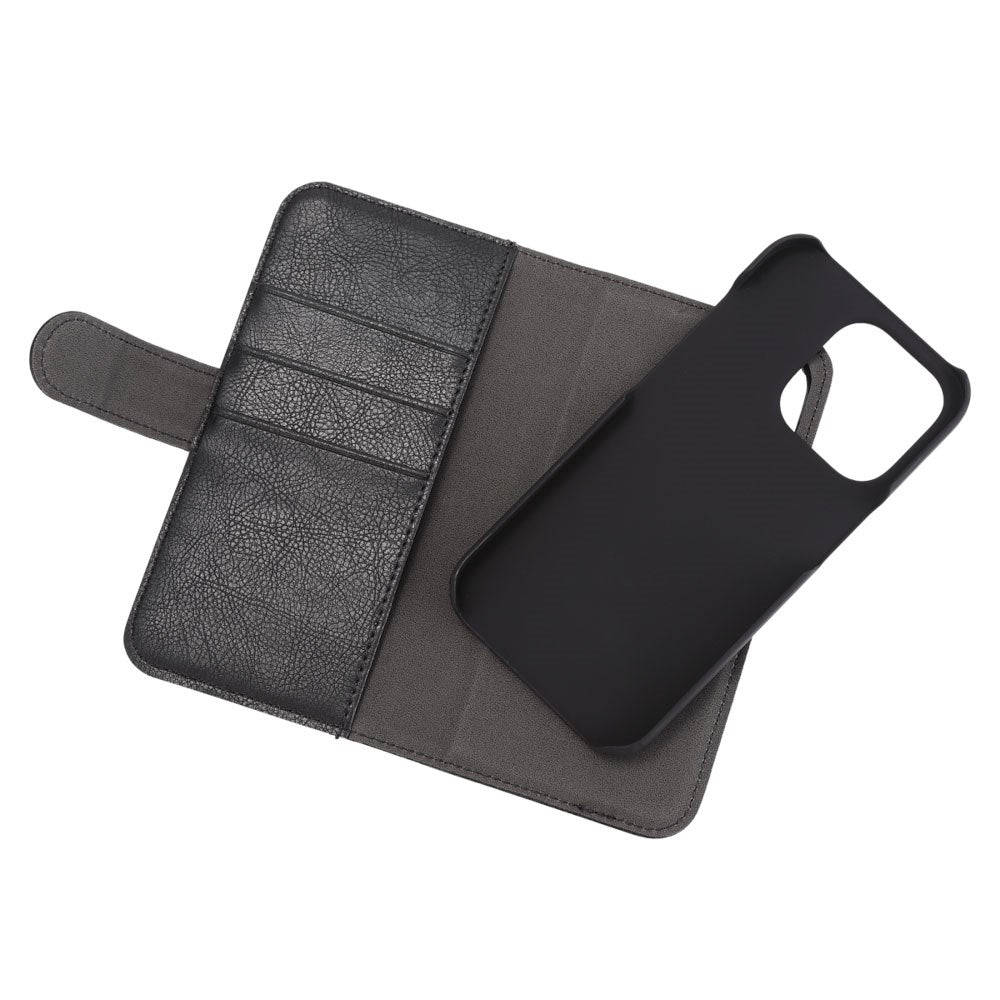 iPhone 14 Pro Essentials 2-i-1 Kunstskinn Flip Deksel - Svart