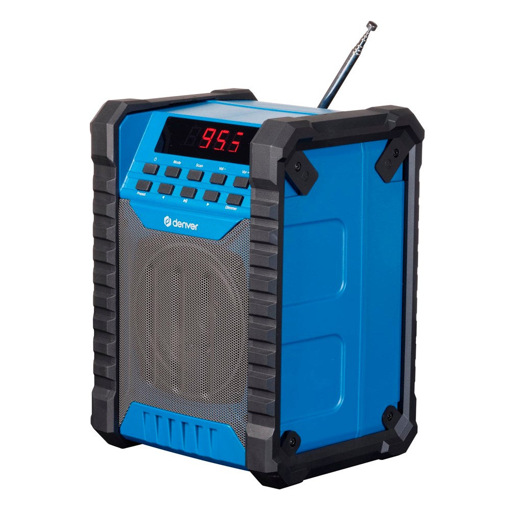 Denver Trådløs Bluetooth Håndverker Høyttaler - Svart / Blå