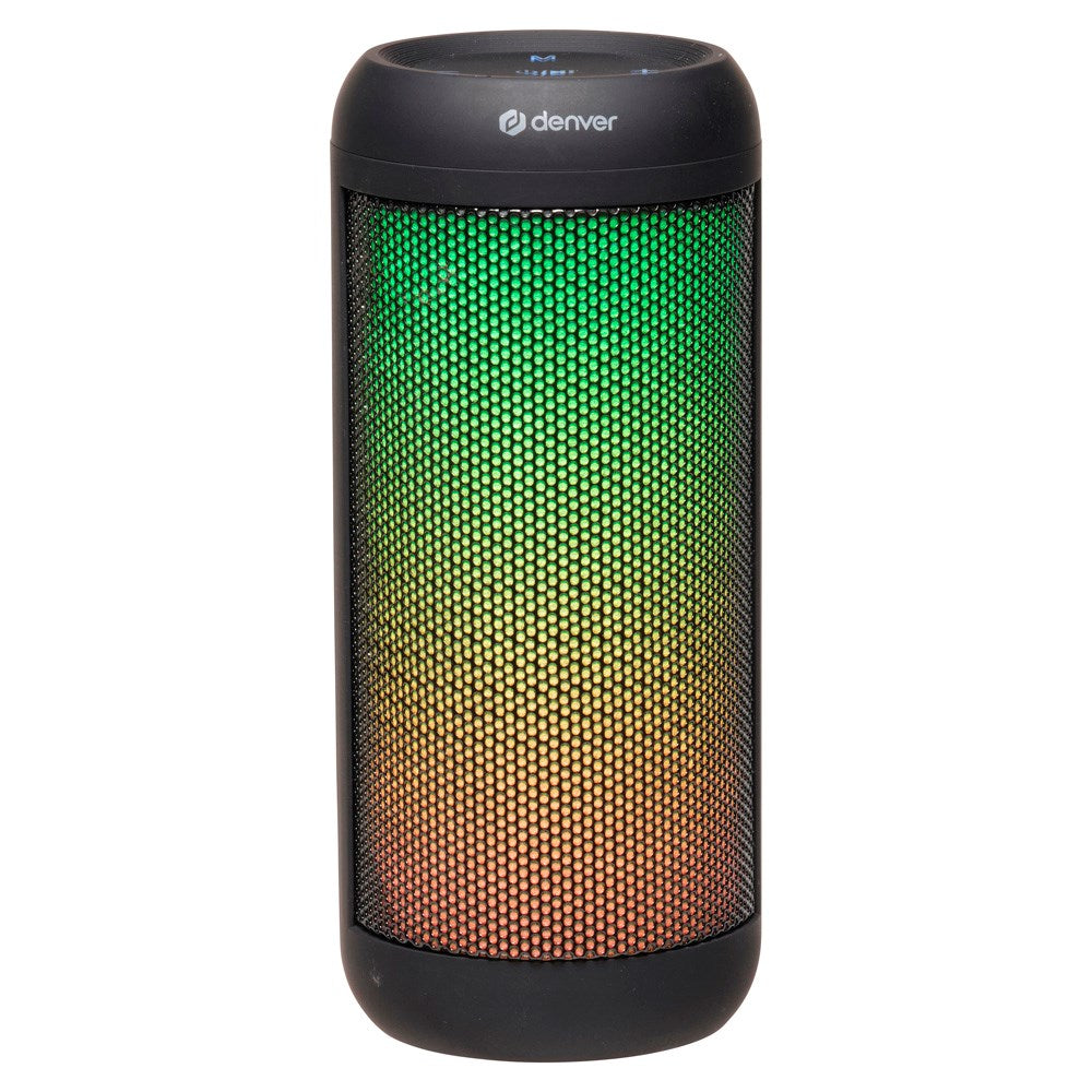 Denver Trådløs Bluetooth Høyttaler 1200mAh med RGB LED-Lys - Svart