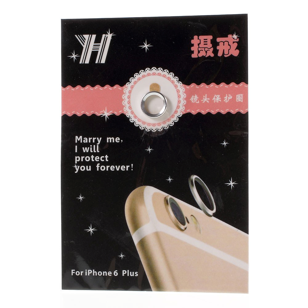 iPhone 6 Plus / 6s Plus Kameralinse Metal Beskyttelses Ring Sølv