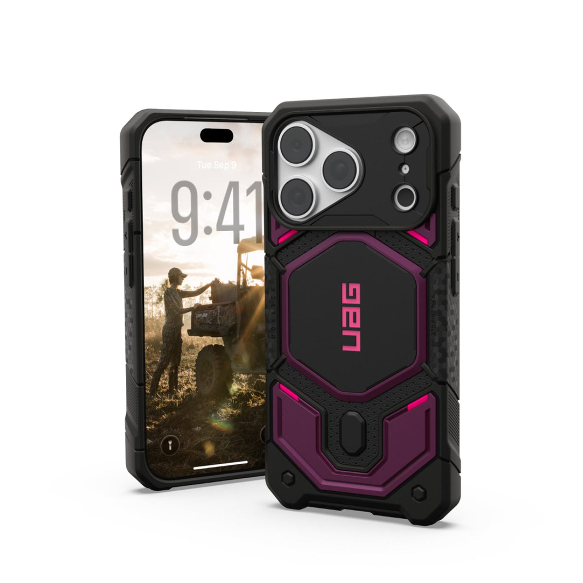 iPhone 18 Pro / 17 Pro UAG Monarch Pro Deksel - MagSafe Kompatibel - Deep Purple Synth