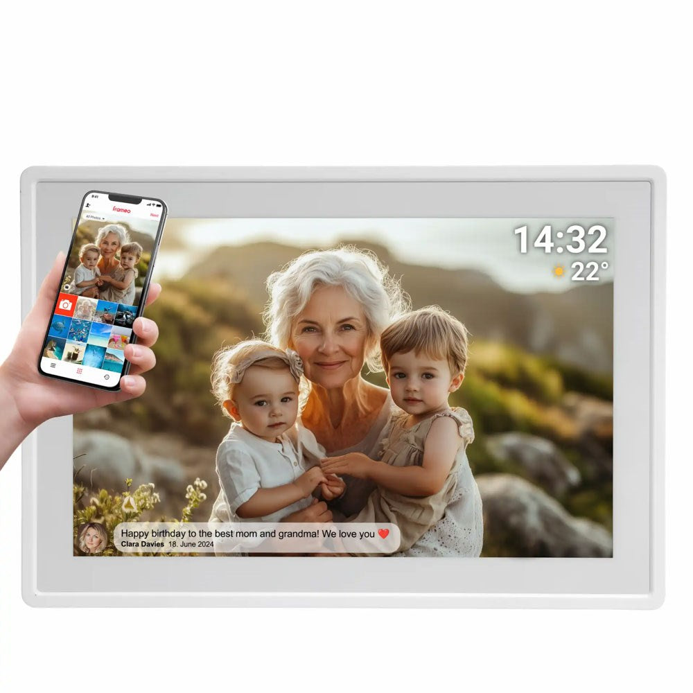 Denver PFF-1021 10.1" Digital Frameo WiFi Digital Fotoramme - 1280x800 / 16GB - Hvit