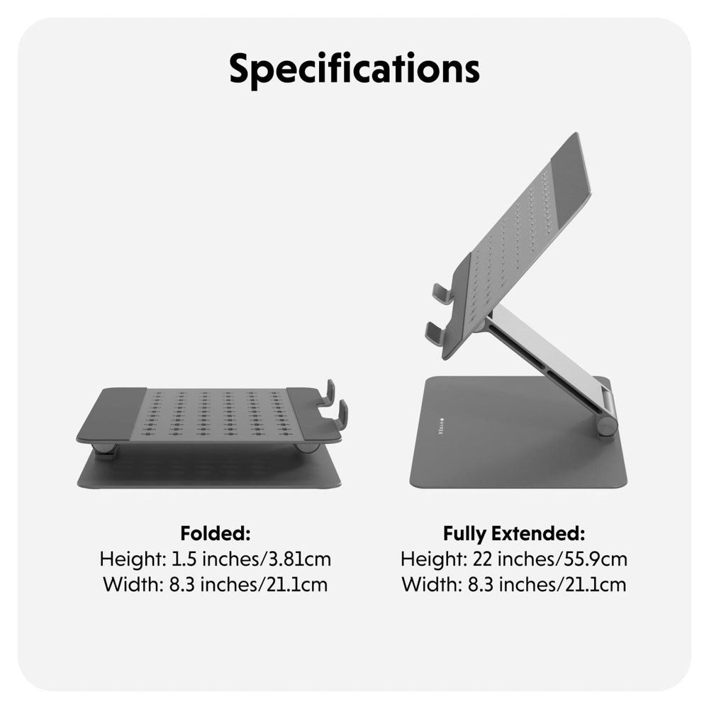 Hyper HyperSpace Ergonomisk Justerbar Laptop Stativ - Space Grey