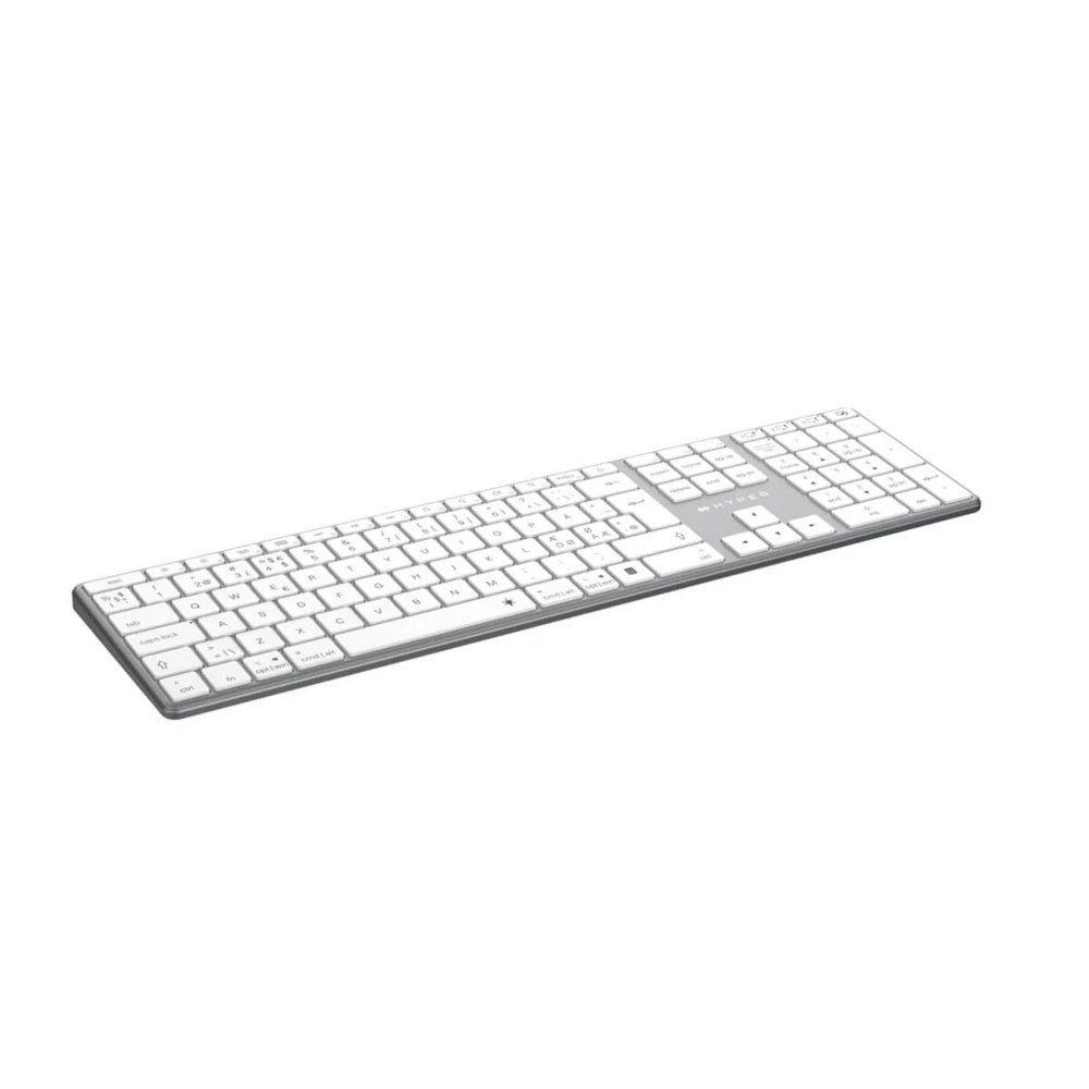Hyper Hyperspace Bluetooth Tastatur med Nordisk Layout – Hvit