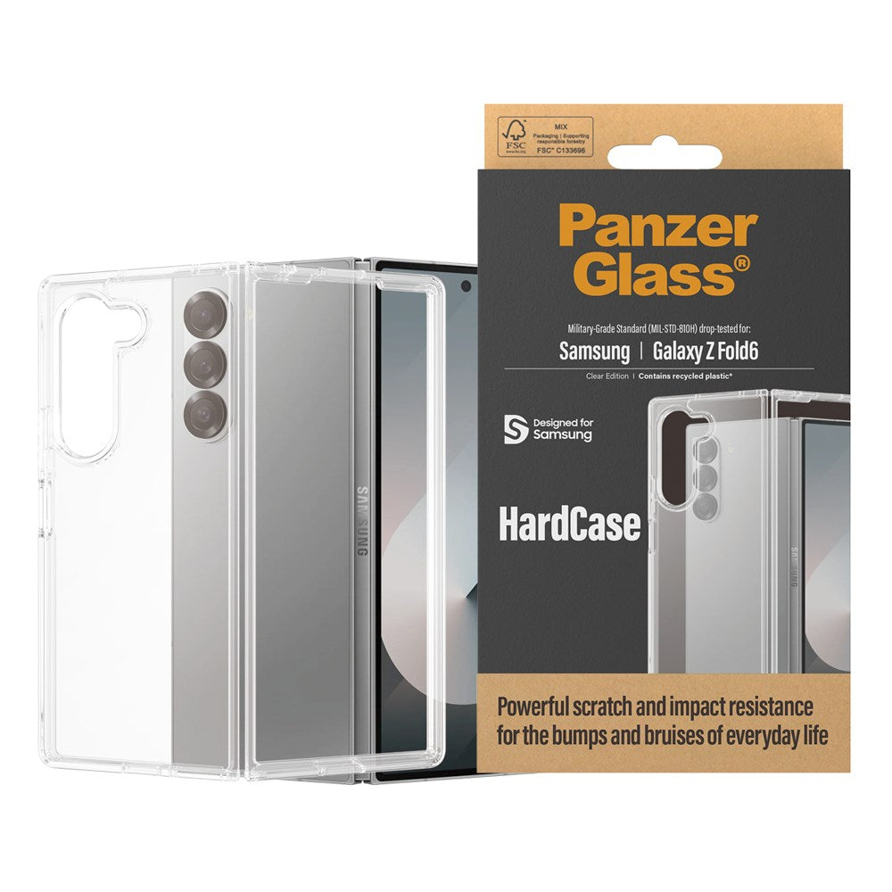 Samsung Galaxy Z Fold6 Deksel PanzerGlass HardCase AntiBacterial - Gjennomsiktig