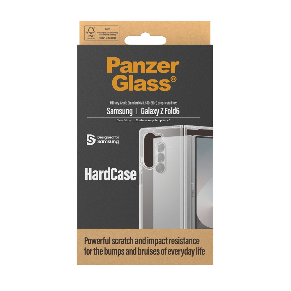 Samsung Galaxy Z Fold6 Deksel PanzerGlass HardCase AntiBacterial - Gjennomsiktig