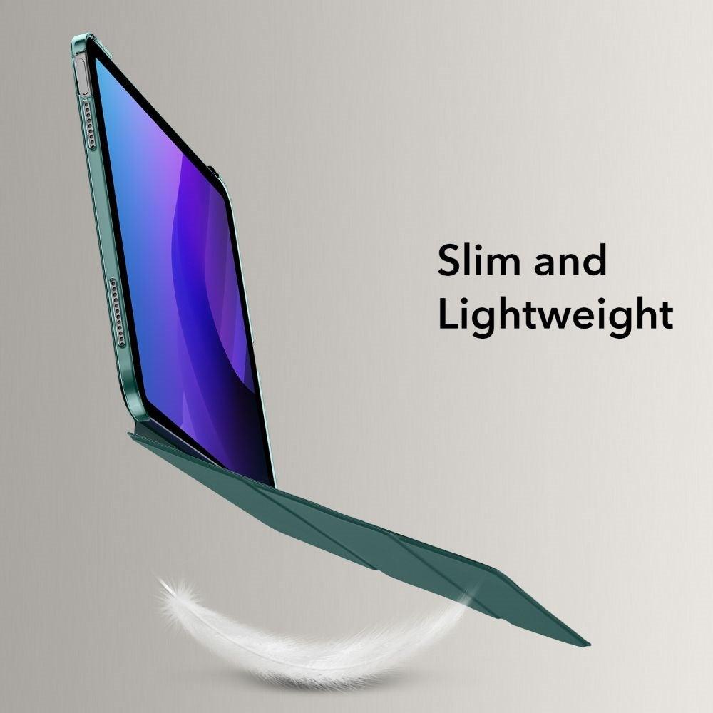 iPad 11" (2025) / iPad 10.9" (2024/2022) ESR Ascend Flip Tri-Fold Flipdeksel - Kunstskinn - Forest Green