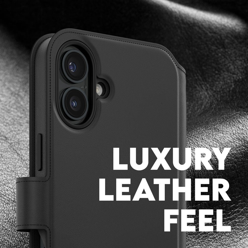 CARE by PanzerGlass iPhone 16 Plus Feature Tango 2-in-1 Deksel med Lommebok - Svart