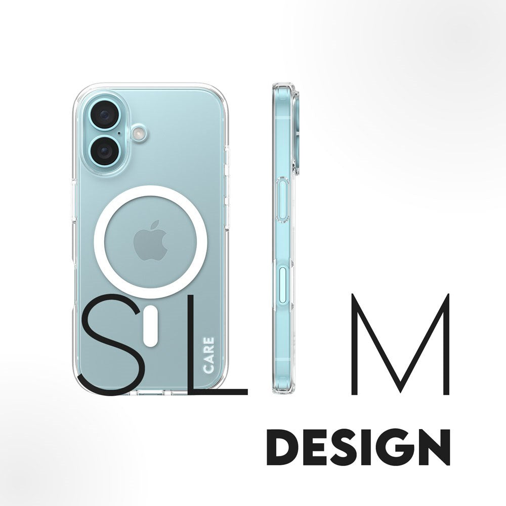 CARE by PanzerGlass iPhone 16 FLAGSHIP Urban Combat-deksel - MagSafe Kompatibel - Transparent / White