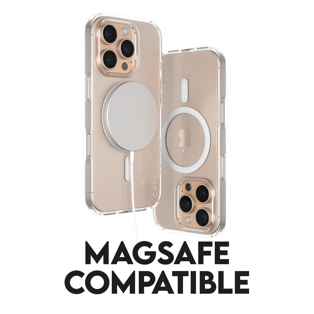 CARE by PanzerGlass iPhone 16 Pro FLAGSHIP Urban Combat-deksel - MagSafe Kompatibel - Transparent / White