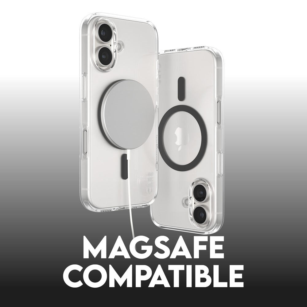 CARE by PanzerGlass iPhone 16 FLAGSHIP Urban Combat-deksel - MagSafe Kompatibel - Transparent / Black