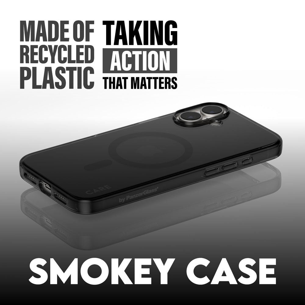 CARE by PanzerGlass iPhone 16 FLAGSHIP Urban Combat-deksel - MagSafe Kompatibel - Smokey / Black