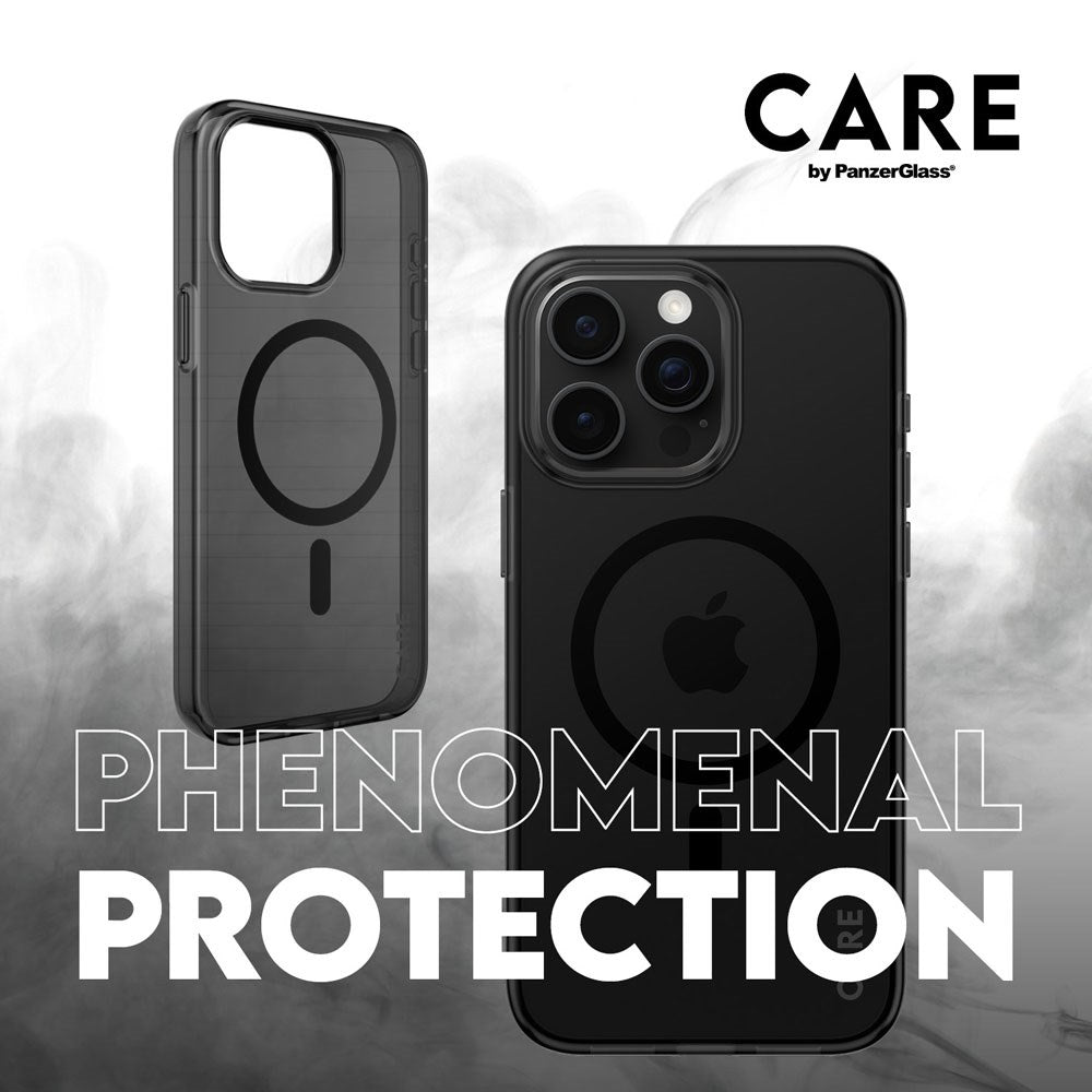 CARE by PanzerGlass iPhone 16 FLAGSHIP Urban Combat-deksel - MagSafe Kompatibel - Smokey / Black