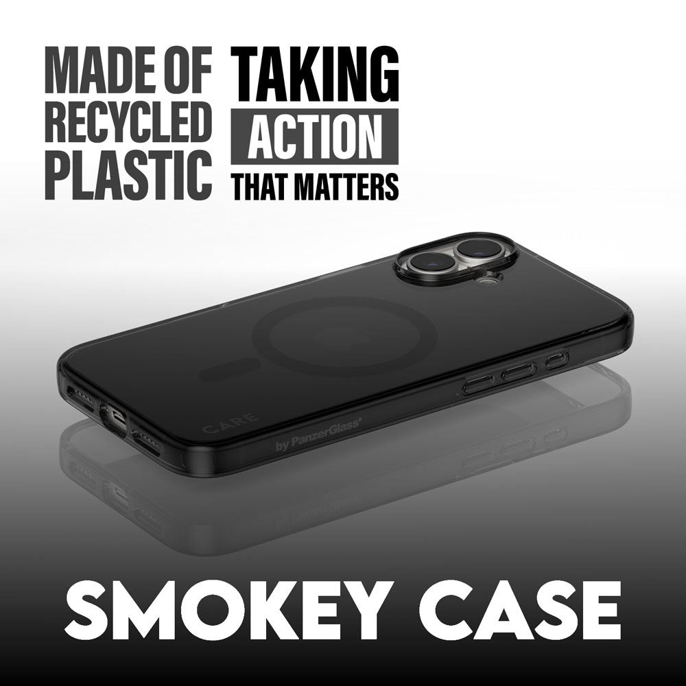 CARE by PanzerGlass iPhone 16 Plus FLAGSHIP Urban Combat-deksel - MagSafe Kompatibel - Smokey / Black