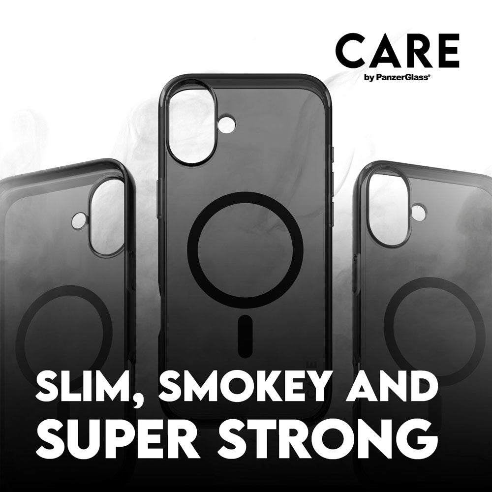 CARE by PanzerGlass iPhone 16 Plus FLAGSHIP Urban Combat-deksel - MagSafe Kompatibel - Smokey / Black