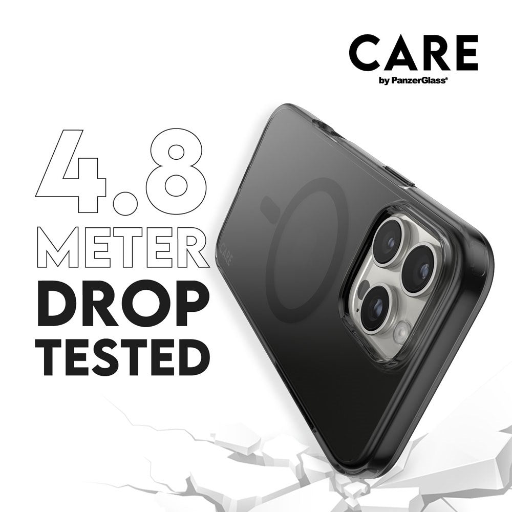 CARE by PanzerGlass iPhone 16 Plus FLAGSHIP Urban Combat-deksel - MagSafe Kompatibel - Smokey / Black