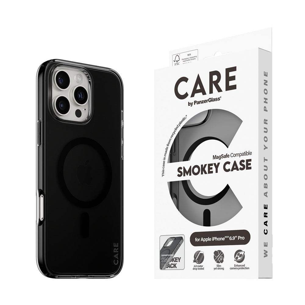 CARE by PanzerGlass iPhone 16 Pro Max FLAGSHIP Urban Combat-deksel - MagSafe Kompatibel - Smokey / Black