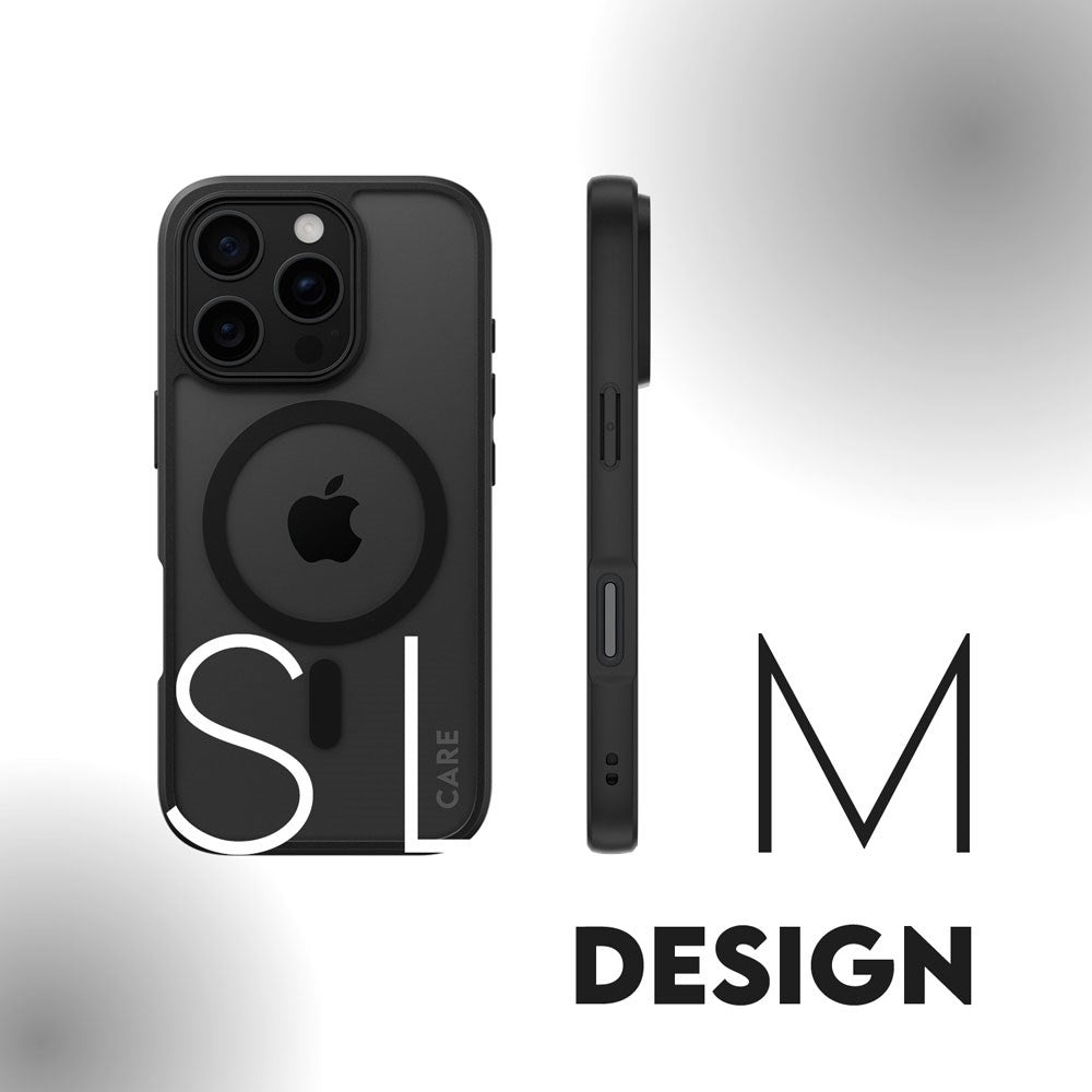 CARE by PanzerGlass iPhone 16 Pro FLAGSHIP Urban Combat-deksel - MagSafe Kompatibel - Transparent / Black Frame