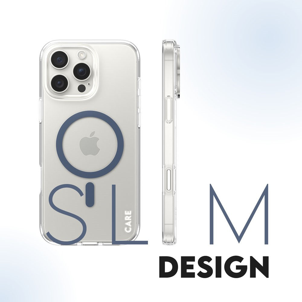 CARE by PanzerGlass iPhone 16 Pro Max FLAGSHIP Urban Combat-deksel - MagSafe Kompatibel - Transparent / Coronet Blue