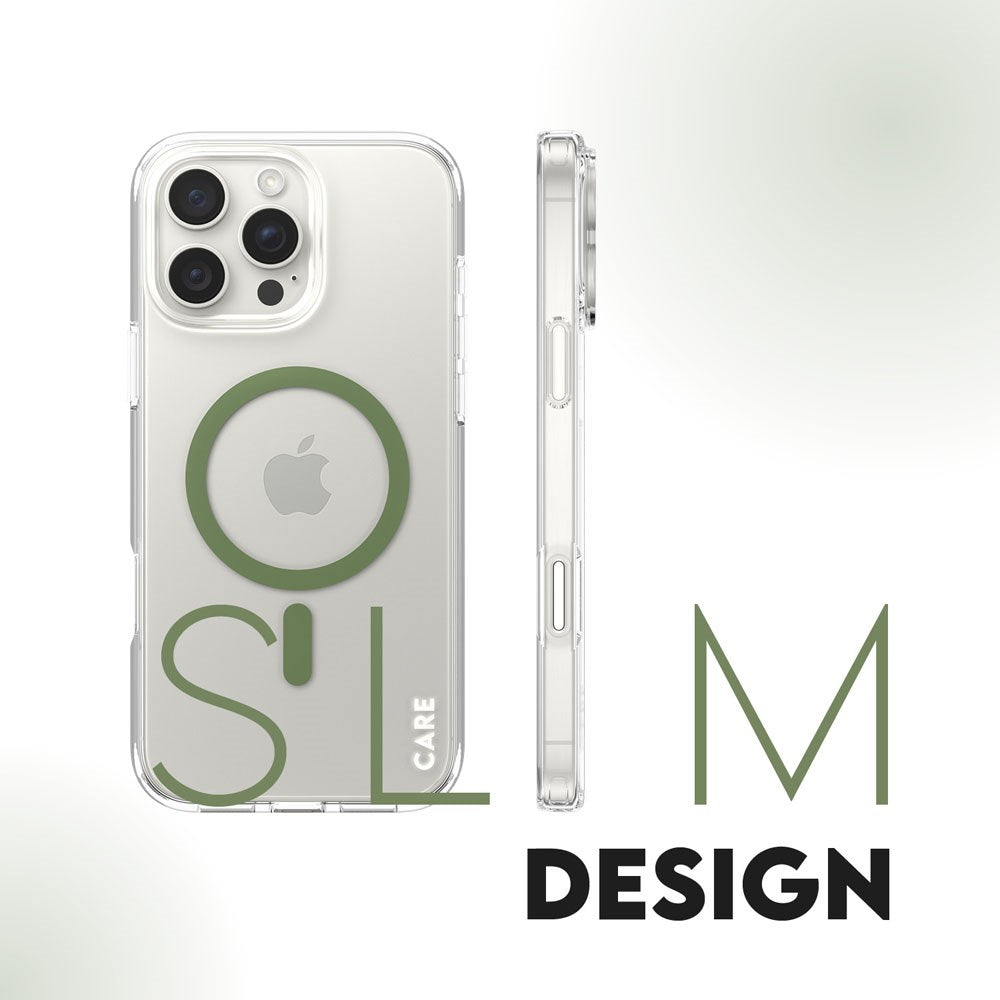 CARE by PanzerGlass iPhone 16 Pro Max FLAGSHIP Urban Combat-deksel - MagSafe Kompatibel - Transparent / Piquant Green