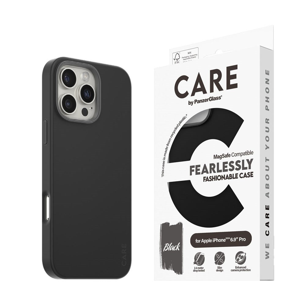 CARE by PanzerGlass iPhone 16 Pro Max FASHION Fearlessly Fashionable Deksel - MagSafe Kompatibel - Black