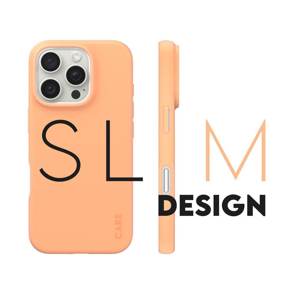 CARE by PanzerGlass iPhone 16 Pro FASHION Fearlessly Fashionable Deksel - Peach Fuzz