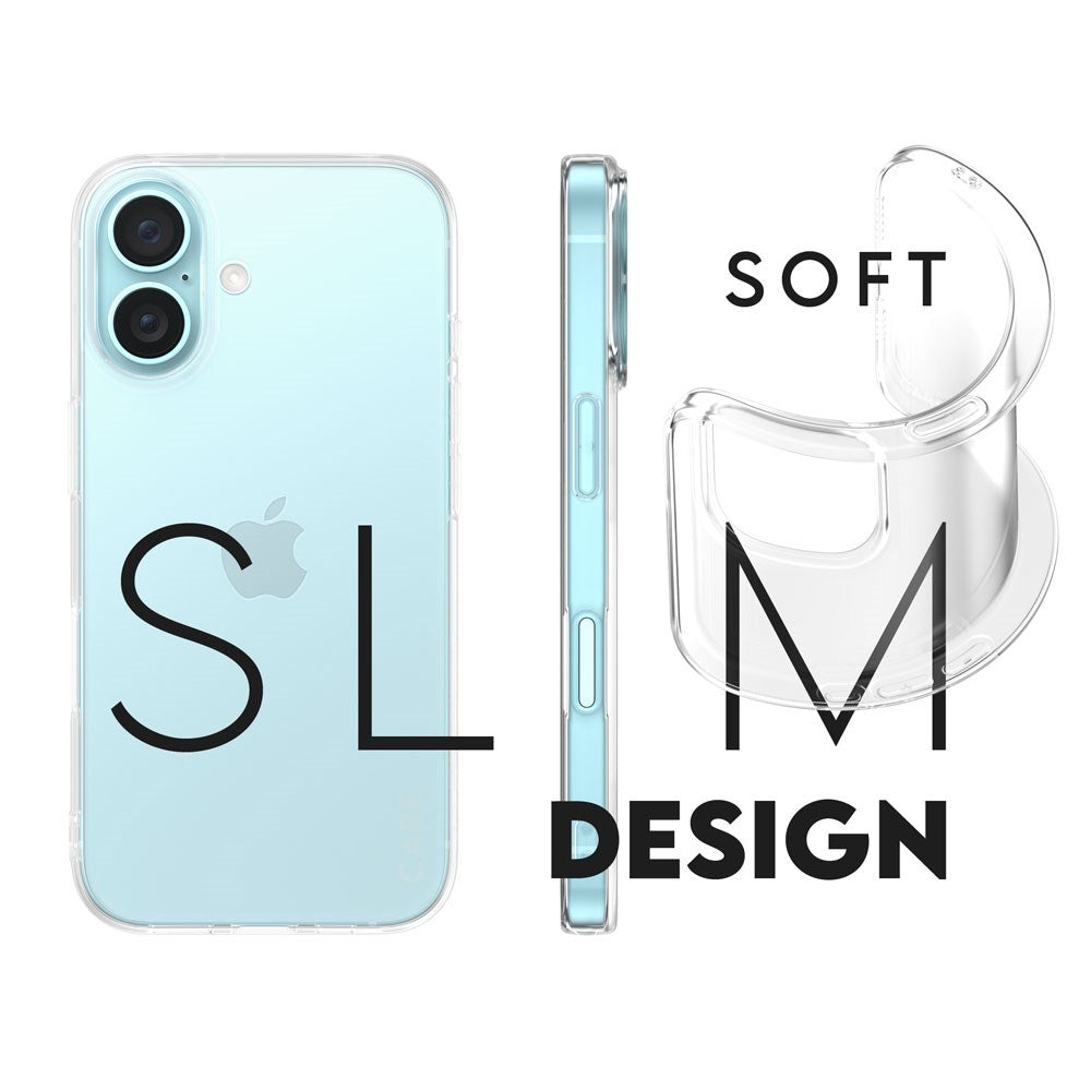 CARE by PanzerGlass iPhone 16 FASHION X-Ray Soft Basic Deksel - Gjennomsiktig