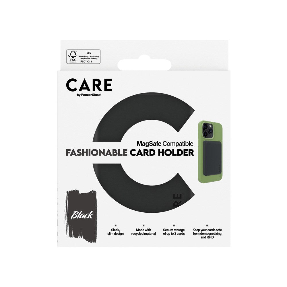CARE by PanzerGlass Kortholder til Mobil - MagSafe Kompatibel - Svart