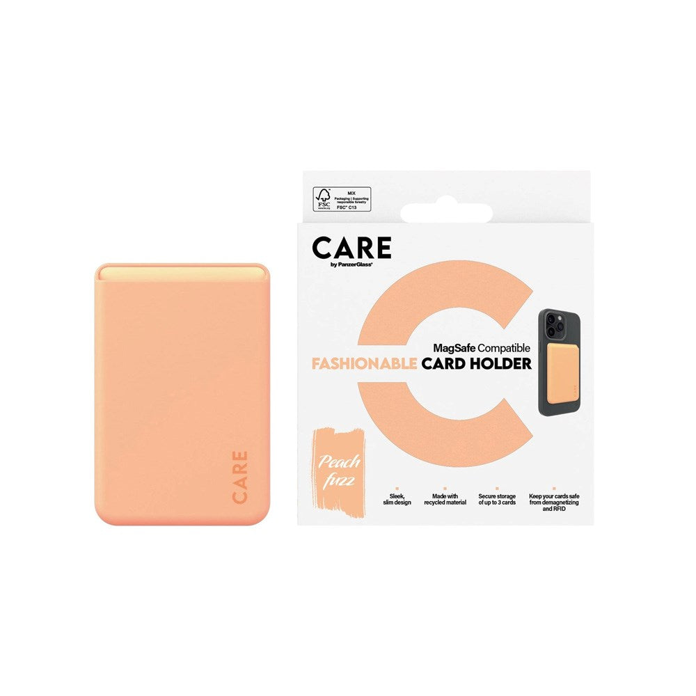 CARE by PanzerGlass Kortholder til Mobil - MagSafe Kompatibel - Oransje