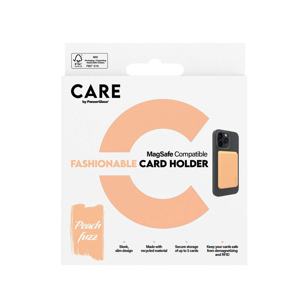 CARE by PanzerGlass Kortholder til Mobil - MagSafe Kompatibel - Oransje