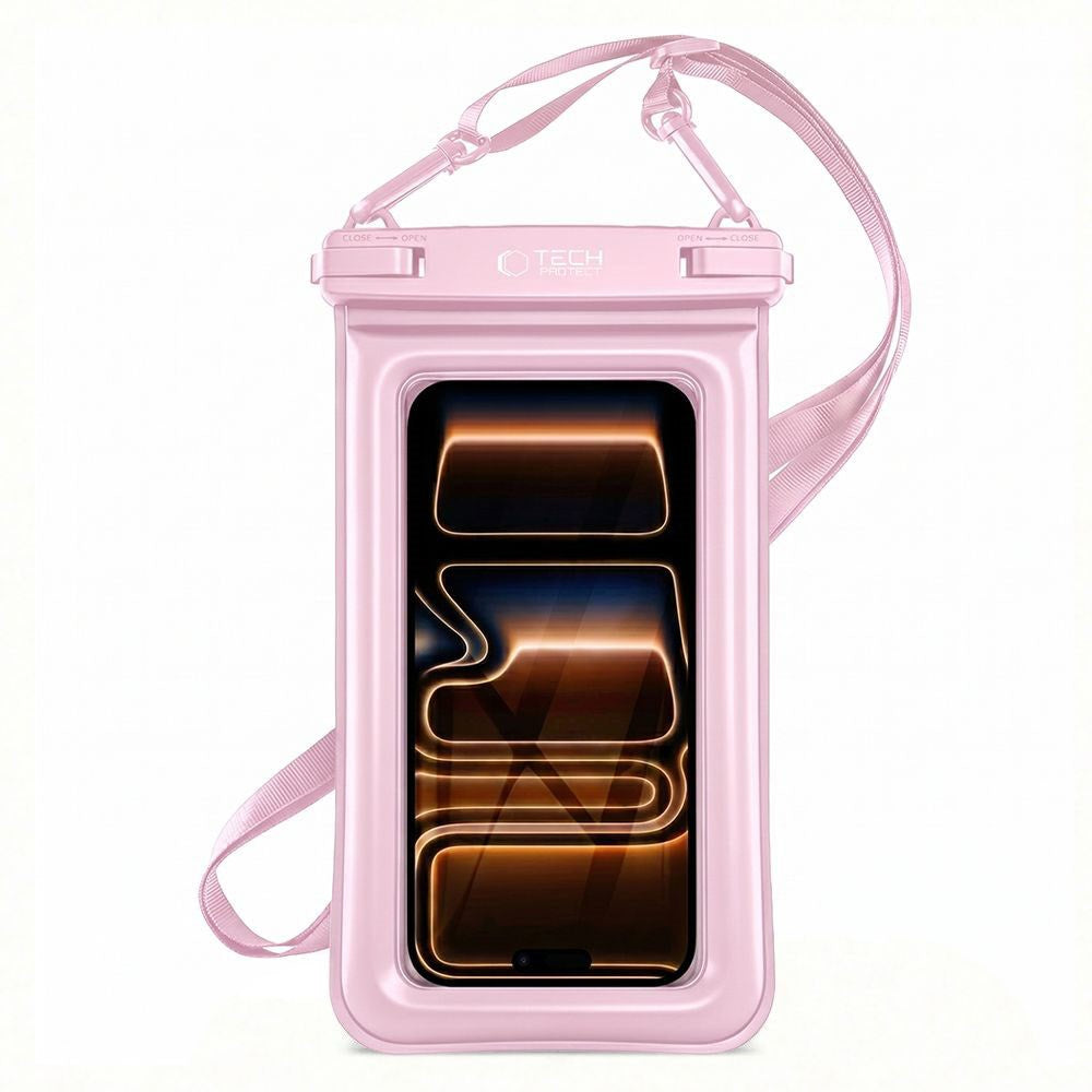 Tech-Protect Flytende Vanntett Etui - Maks.: 185 x 110 mm - Rosa