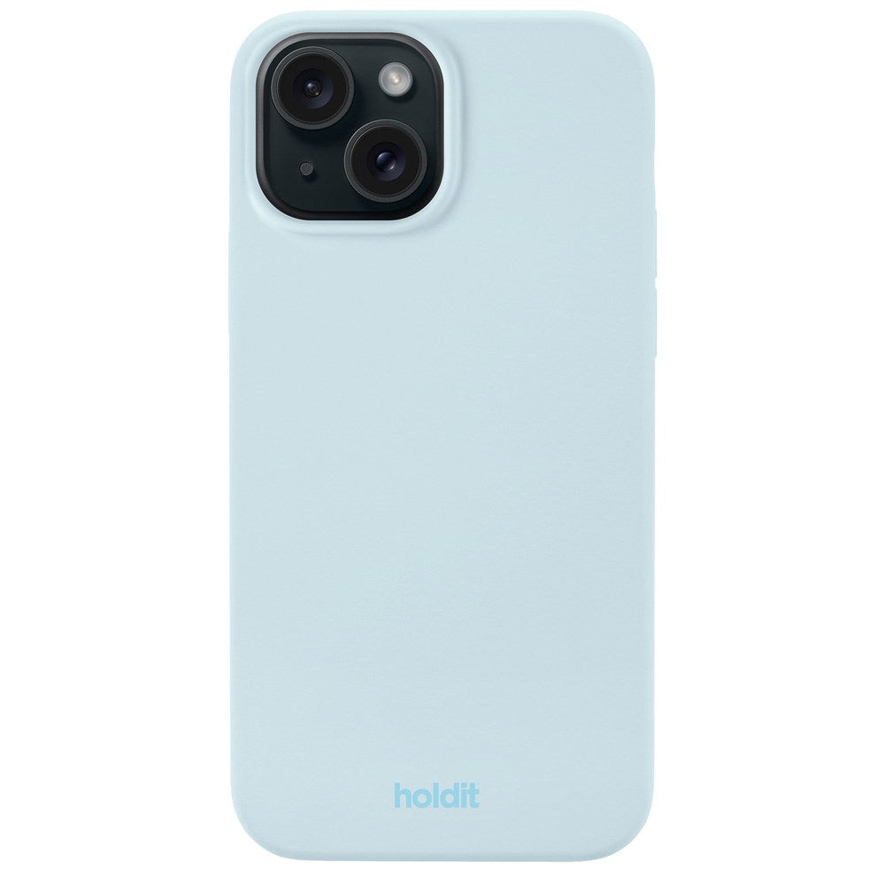 Holdit iPhone 15 Soft Touch Silikon Deksel - Mineral Blue