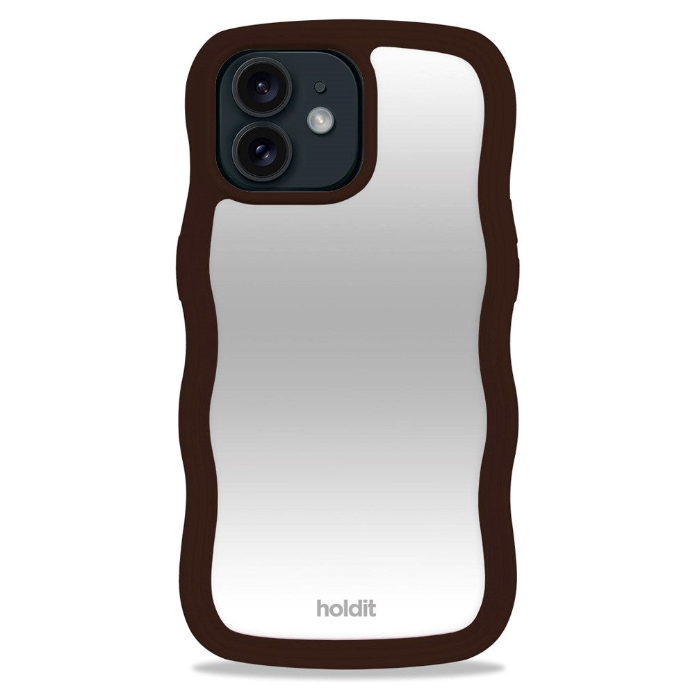 Holdit iPhone 12 / 12 Pro Wavy Deksel - Chocolate / Mirror