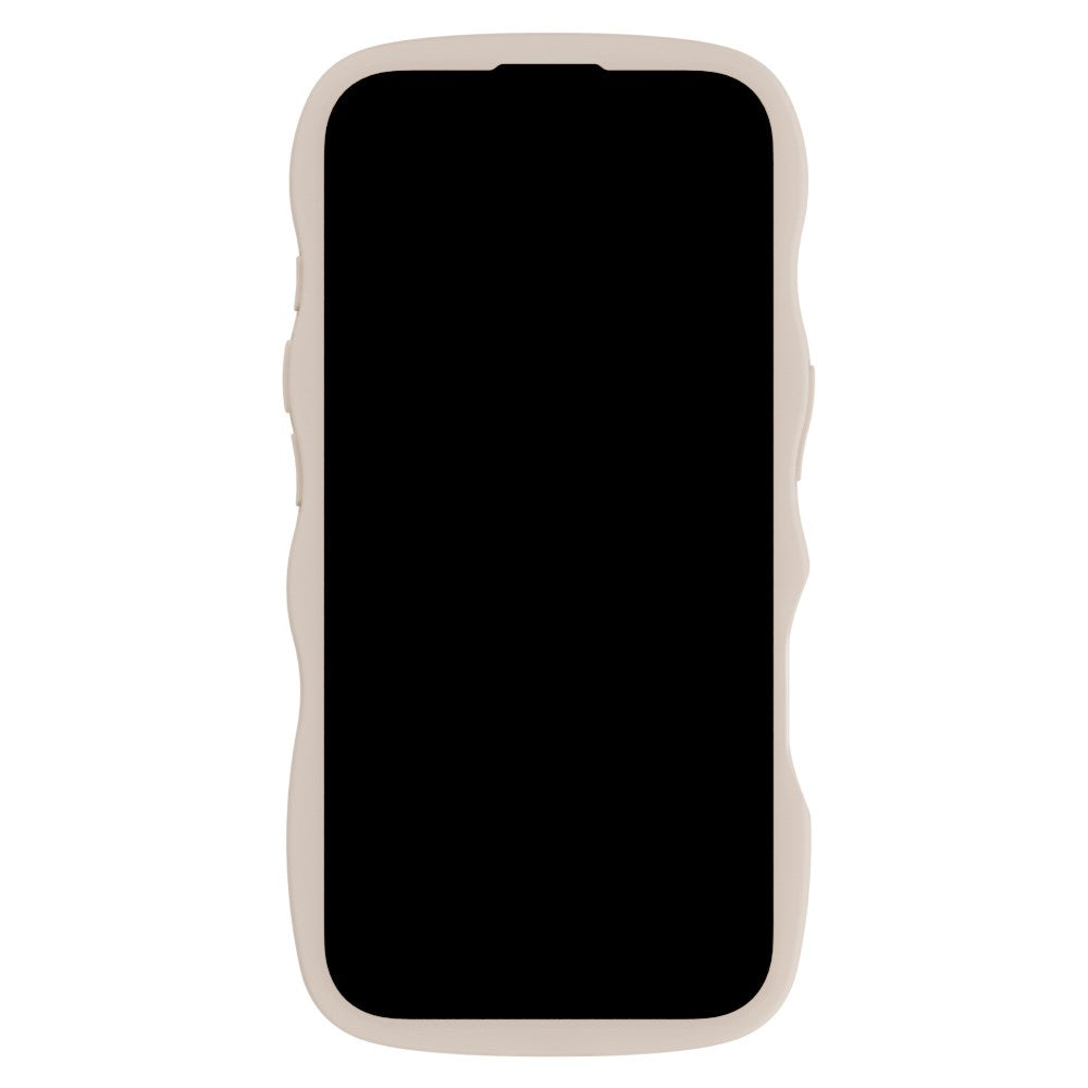 Holdit iPhone 16 Wavy Deksel - Beige / Transparent