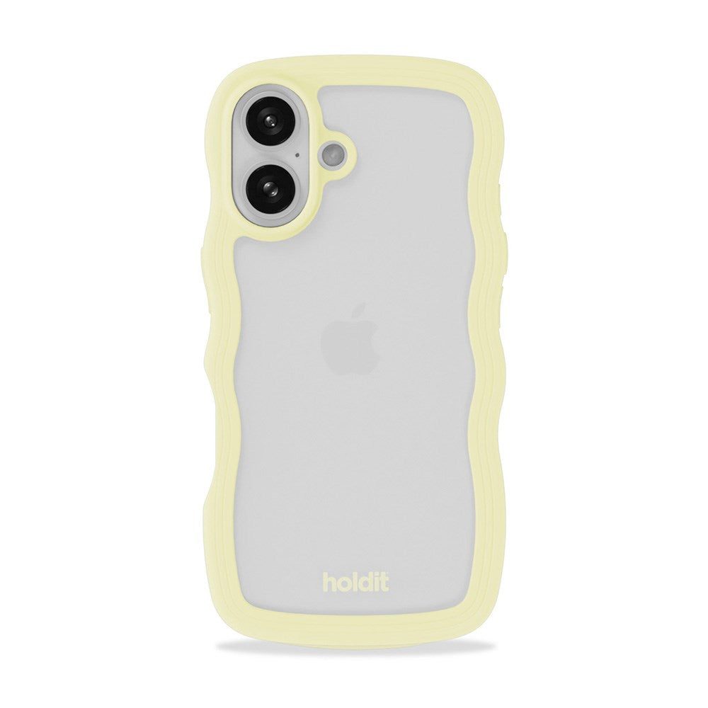 Holdit iPhone 16 Wavy Deksel - Lemonade / Transparent