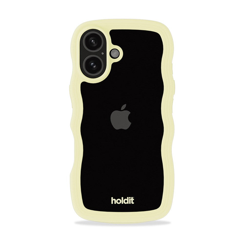 Holdit iPhone 16 Wavy Deksel - Lemonade / Transparent