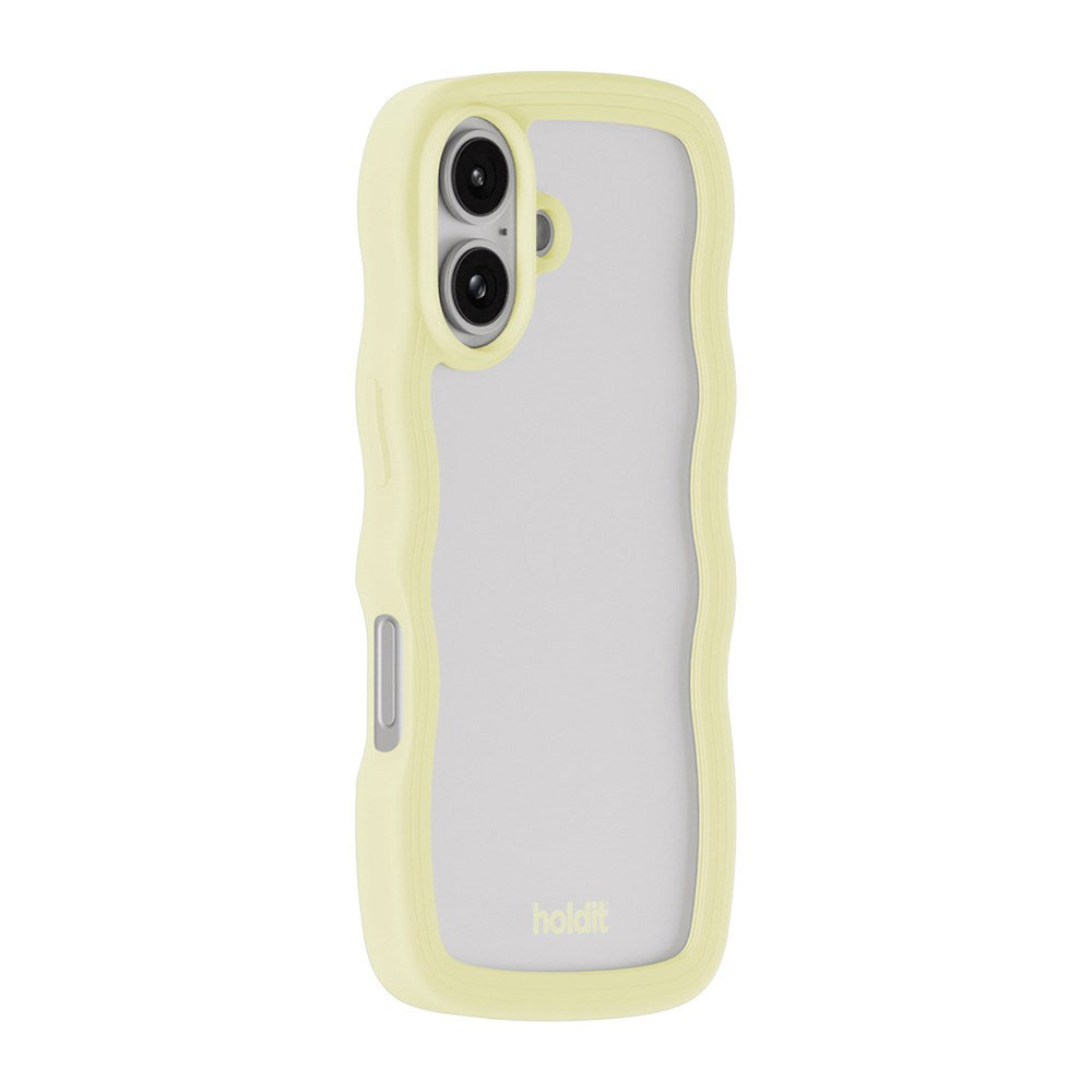 Holdit iPhone 16 Wavy Deksel - Lemonade / Transparent