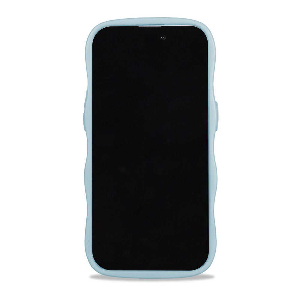 Holdit iPhone 15 Pro Max Wavy Deksel - Mineral Blue / Transparent