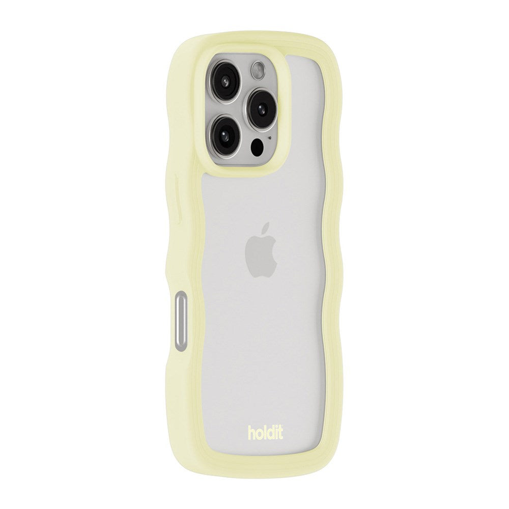 Holdit iPhone 16 Pro Max Wavy Deksel - Lemonade / Transparent
