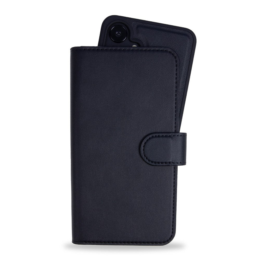 Holdit Samsung Galaxy S25 Magnet Case Skinndeksel med Lommebok - Svart