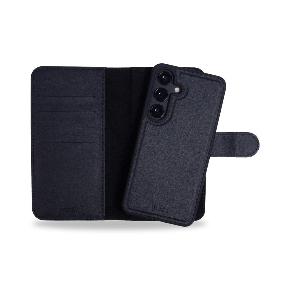 Holdit Samsung Galaxy S25+ (Plus) Magnet Case Skinndeksel med Lommebok - Svart