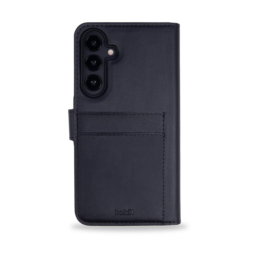 Holdit Samsung Galaxy S25+ (Plus) Magnet Case Skinndeksel med Lommebok - Svart